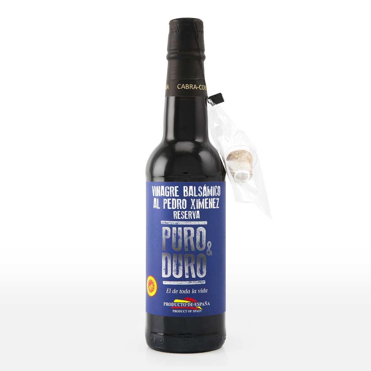 VINAGRE BALSÁMICO AL PEDRO XIMENEZ PURO & DURO, BOT 37,5 CL